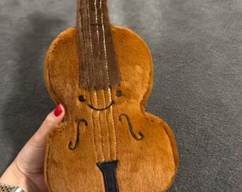 Plush Cello Toy – Musical Instrument Stuffed Animal, Soft Plushie Decor
