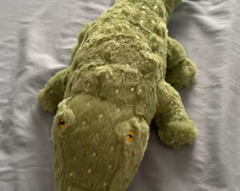 Crocodile Plush Stuffed Animal | Soft Alligator Plushie | Realistic Crocodile Pillow | Cute Reptile Toy | Cozy Jungle Room Decor 50cm