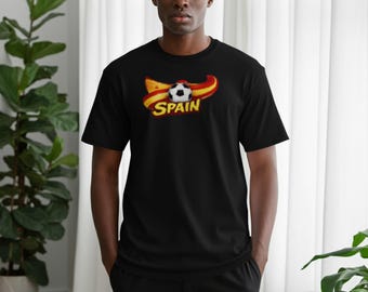 Spain Soccer T-Shirt, Spanish Football Fan Gift, España Pride Tee, World Cup Euro Cup Supporter Apparel