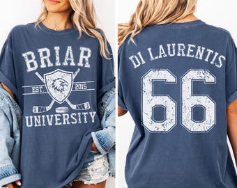 Off-Campus Briar U Hockey Shirt Vintage Dean Di Laurentis 66 TShirt University College Oversize Tee Custom Mom Game Shirt Romance Novel Gift