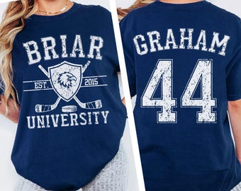 Off-Campus Briar U Hockey Shirt Vintage Garrett Graham 44 TShirt University College Oversize Tee Custom Mom Game Shirt Romance Novel Gift