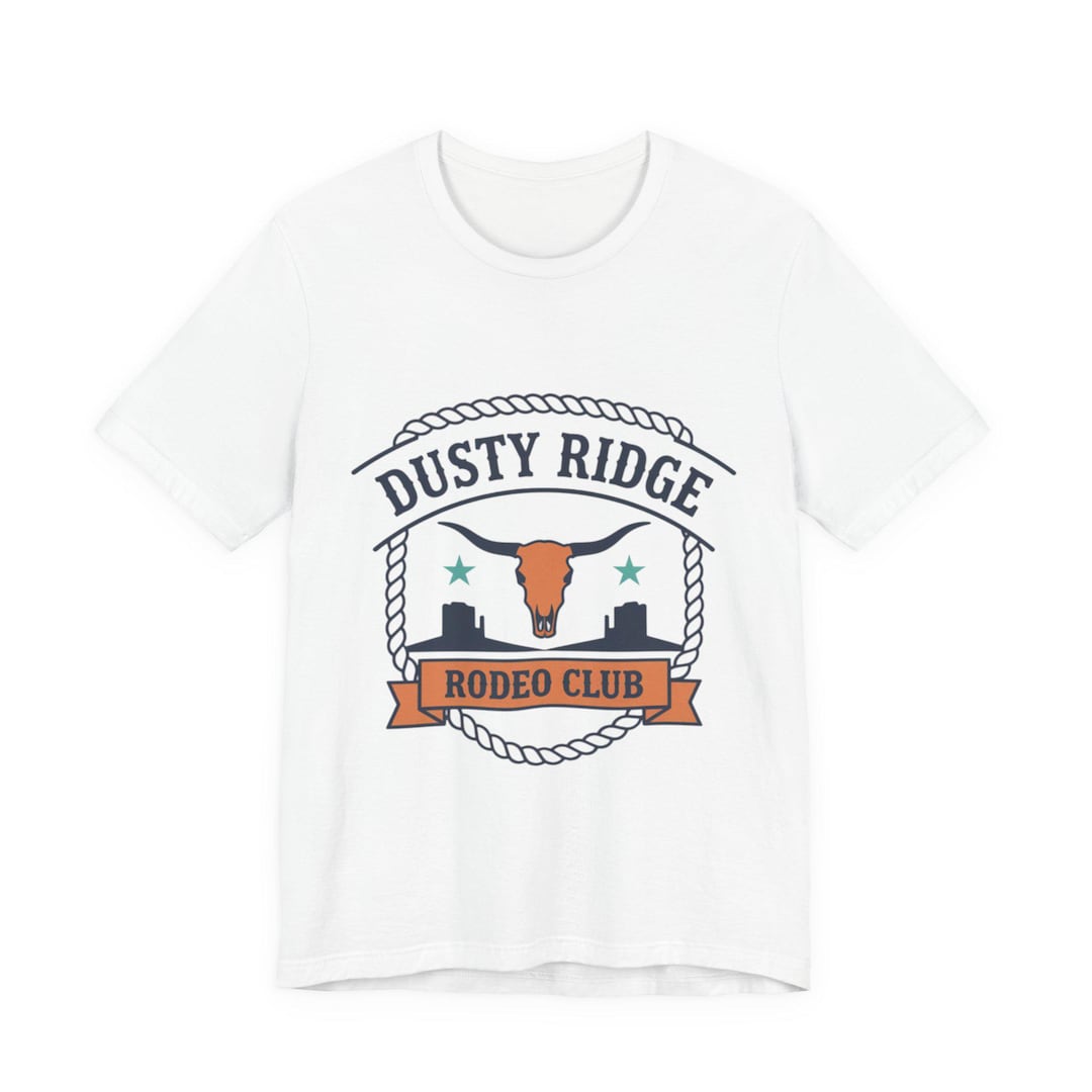 Dusty Ridge Rodeo Club Tee | Western Badge Typography - Etsy
