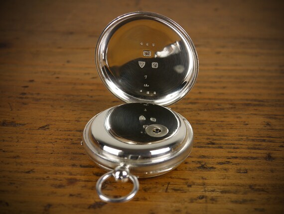 Large Sterling Silver Scottish Fusee Pocket Watch… - image 5