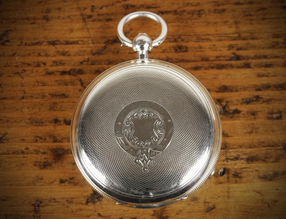 Large Sterling Silver Scottish Fusee Pocket Watch… - image 6