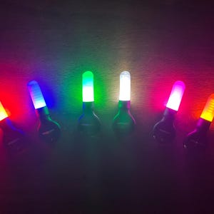 Night Shift Bundle – Catfish Rod Tip Light 6-Pack, One of Every Color, LED Night Fishing, USA Made