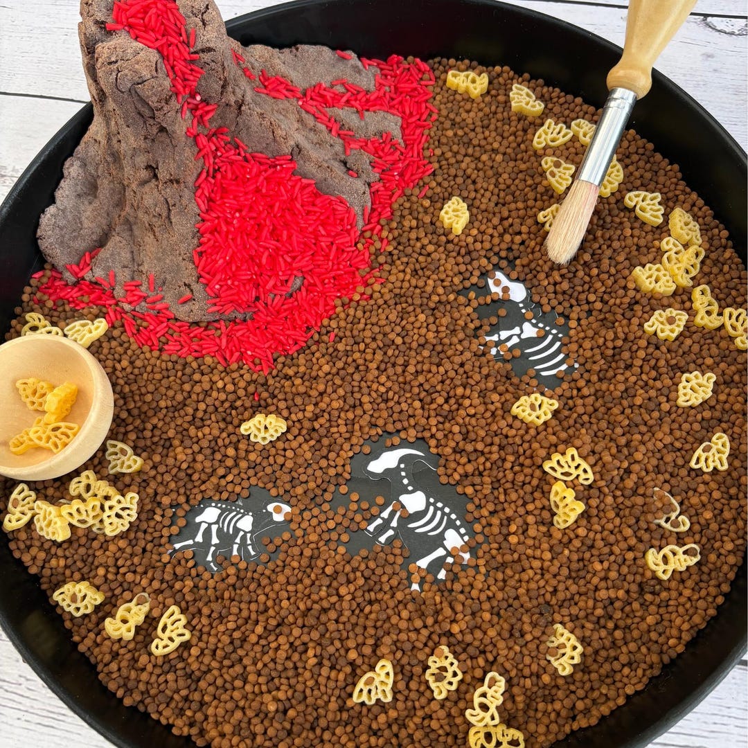 Fossil Sensory Bin | Dinosaur Play | Excavation Activity | Toddler Fine ...