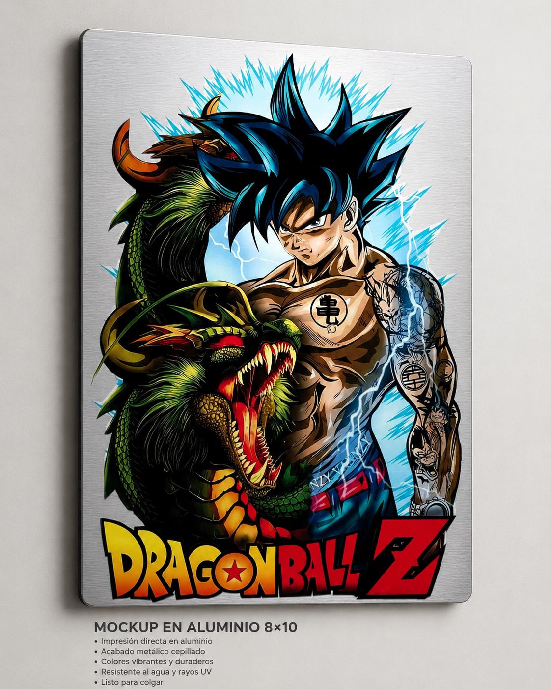 Dragon Ball Z Metal Print - Goku Super Saiyan Anime Wall Art (8x10 Aluminum)