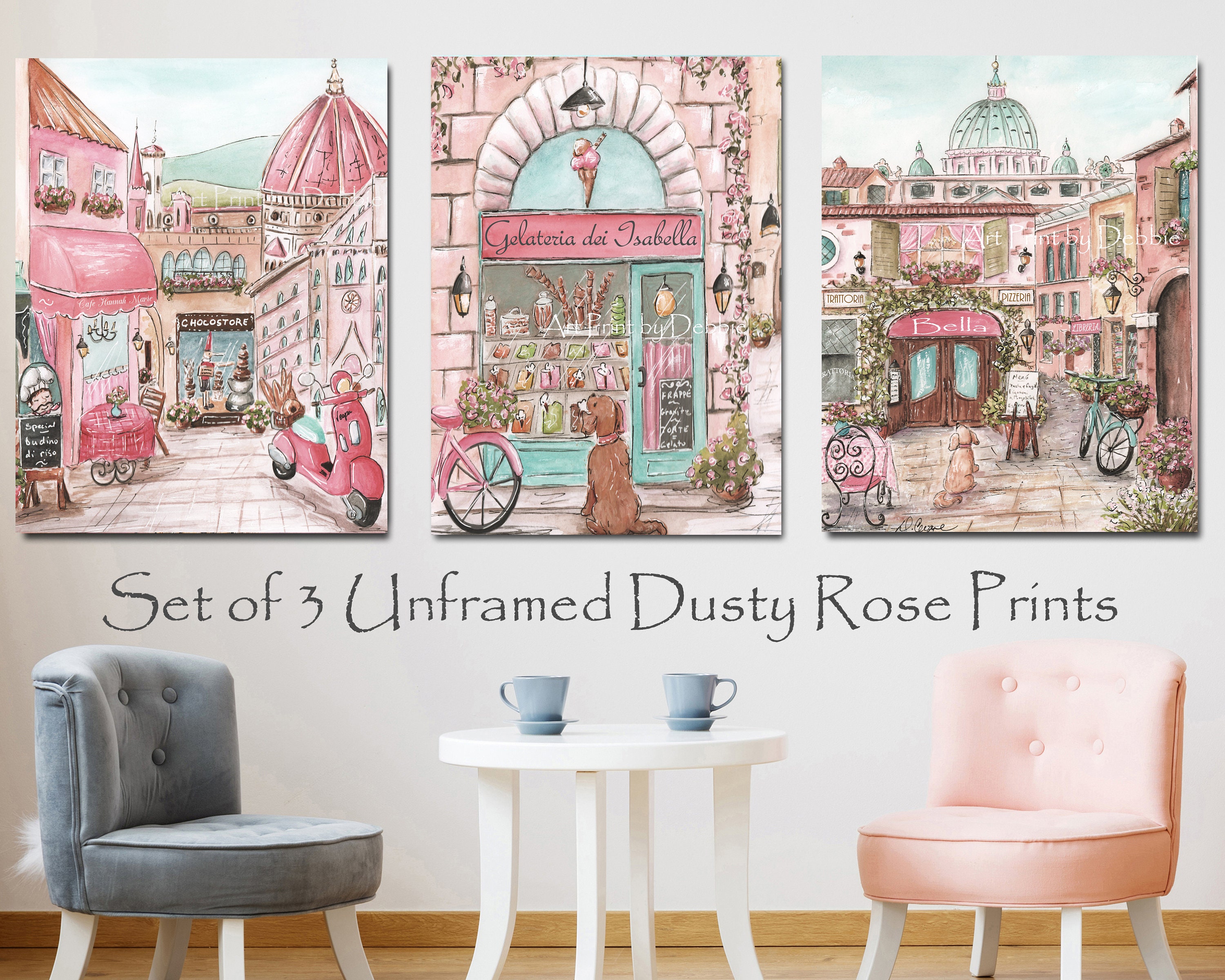  Personalized Fairy Wall Art, Set Of 3 Unframed Fine