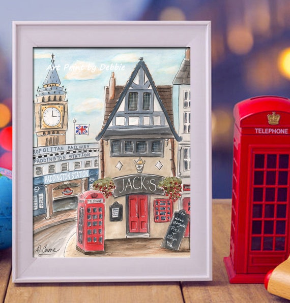 London Themed Baby Gift Personalized Unframed PRINT or CANVAS Etsy