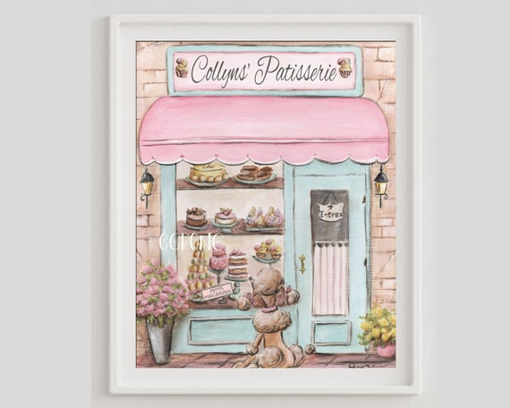 Personalized Paris Patisserie Print or Canvas of Laduree