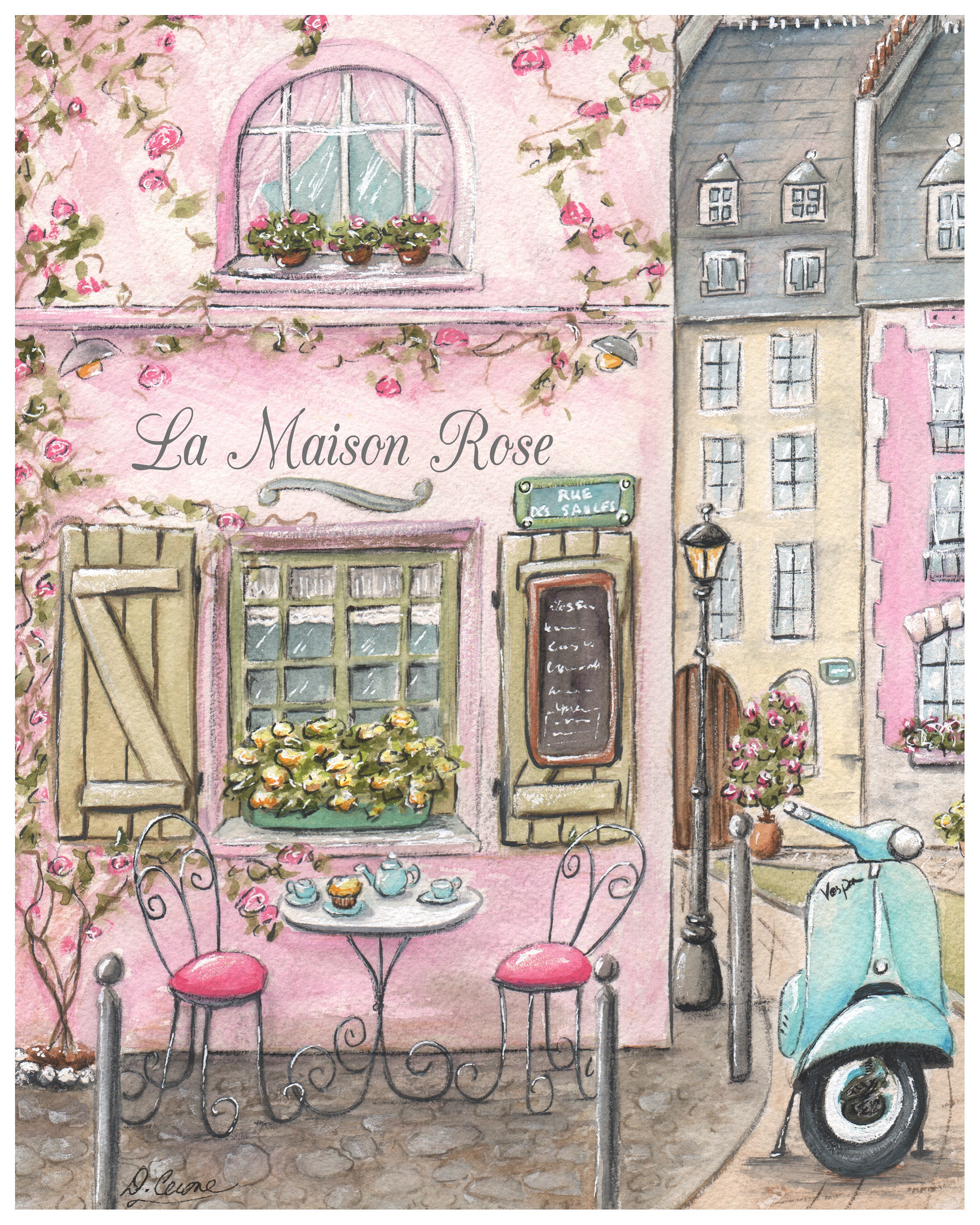 Set - Kitchen Etsy Gift Bakery of Decor, Wall Wall for Pink Daughter, Prints, Pink Room Paris Decor, Laduree Toddler Personalized 3 Cute Art, Decor