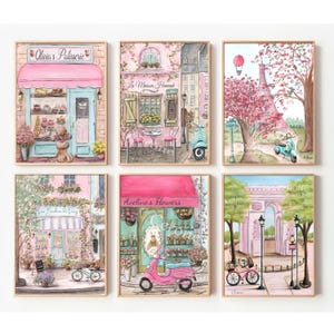 Paris Prints Personalized, Baby Gift, Custom French Nursery Wall Art, Parisian Decor, Little Girl Room Posters Laduree Patisserie Watercolor