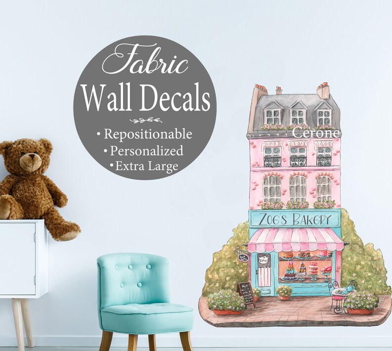 Fabric Wall Decal Bakery Decor Custom Wall Decal Baby Girl Etsy