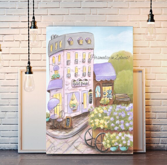 Purple And Teal Paris Bedroom Decor For Girls Room Nursery Wall Art Set Of 4 Personalized Gift Travel Themed Party Backdrop 5x7 To 24x36