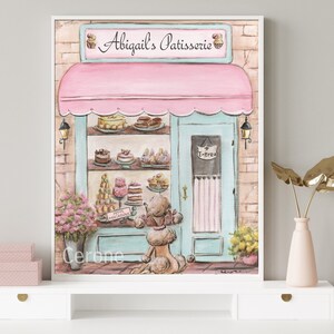 Paris Travel Prints, Parisian Decor For Girls Bedroom, Personalized Baby Gift, French Nursery Blush Wall Art, Laduree, Pink Eiffel Tower image 6