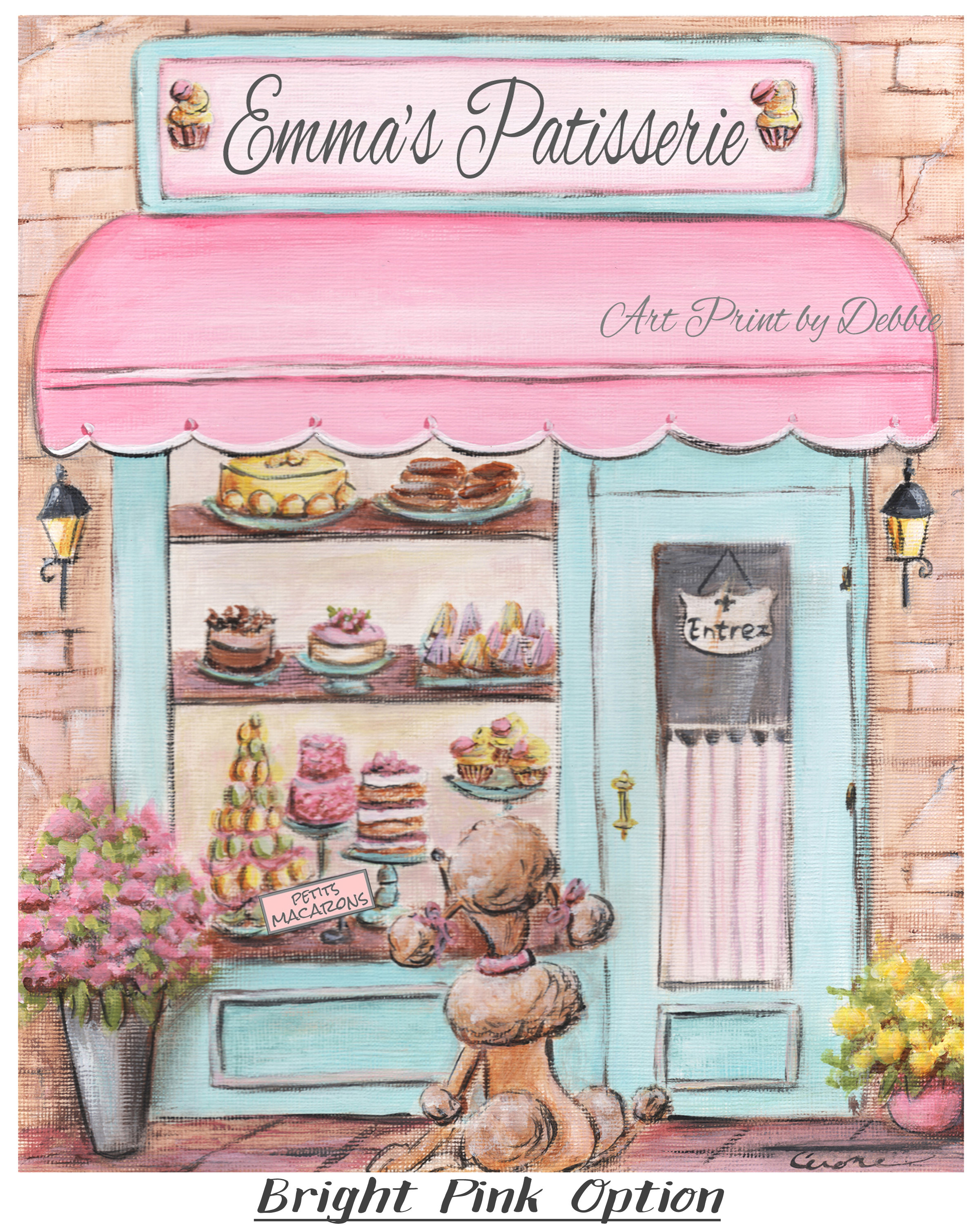 Personalized Paris Patisserie Print or Canvas of Laduree