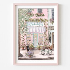 パリの水彩画プリント6枚セット、淡いピンクの子供部屋用ウォールアート、幼児の女の子の部屋、シャビーシックなフレンチカントリー風ベビー部屋の装飾 画像 18