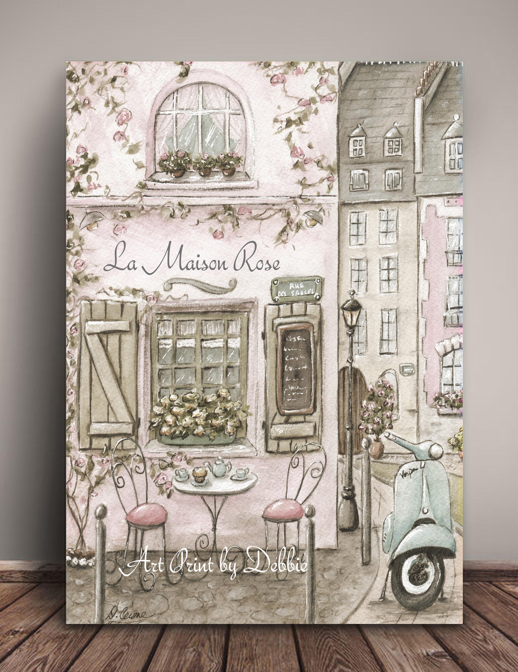 Decoración del dormitorio de París personalizado Paris Cafe | Etsy