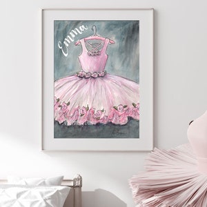 Stampa ballerina, decorazione per cameretta bambina, regalo di compleanno per ballerina, regalo carino per bambina di un anno, regalo personalizzato per figlia