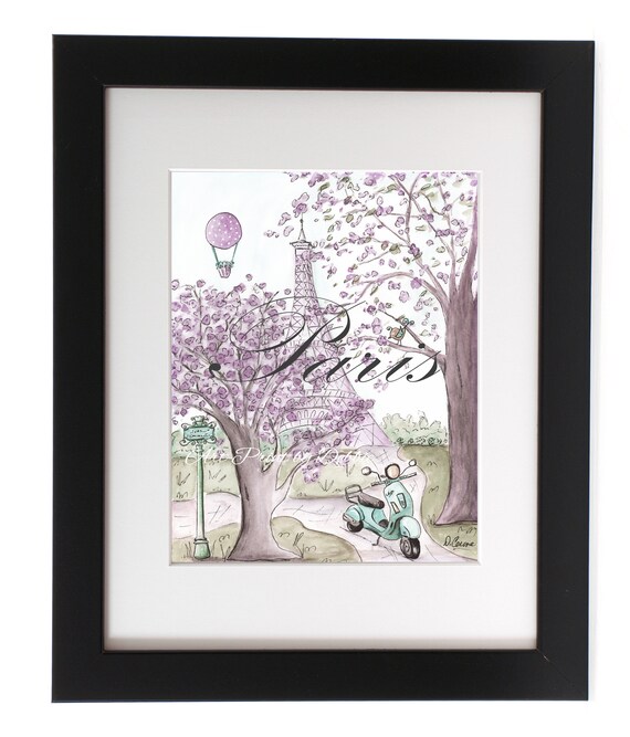Teal And Purple Paris Bedroom Decor Baby Nursery Travel Theme Set Of 4 Personalized Teen Girls Room Lavender Artwork 5x7 Too 24x36 Poster