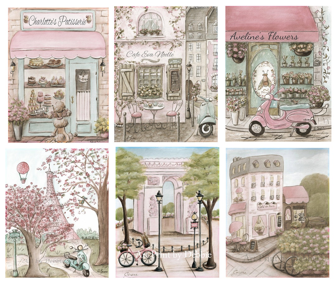 Paris Decor Vintage Paris Bedroom Personalized Cafe Etsy