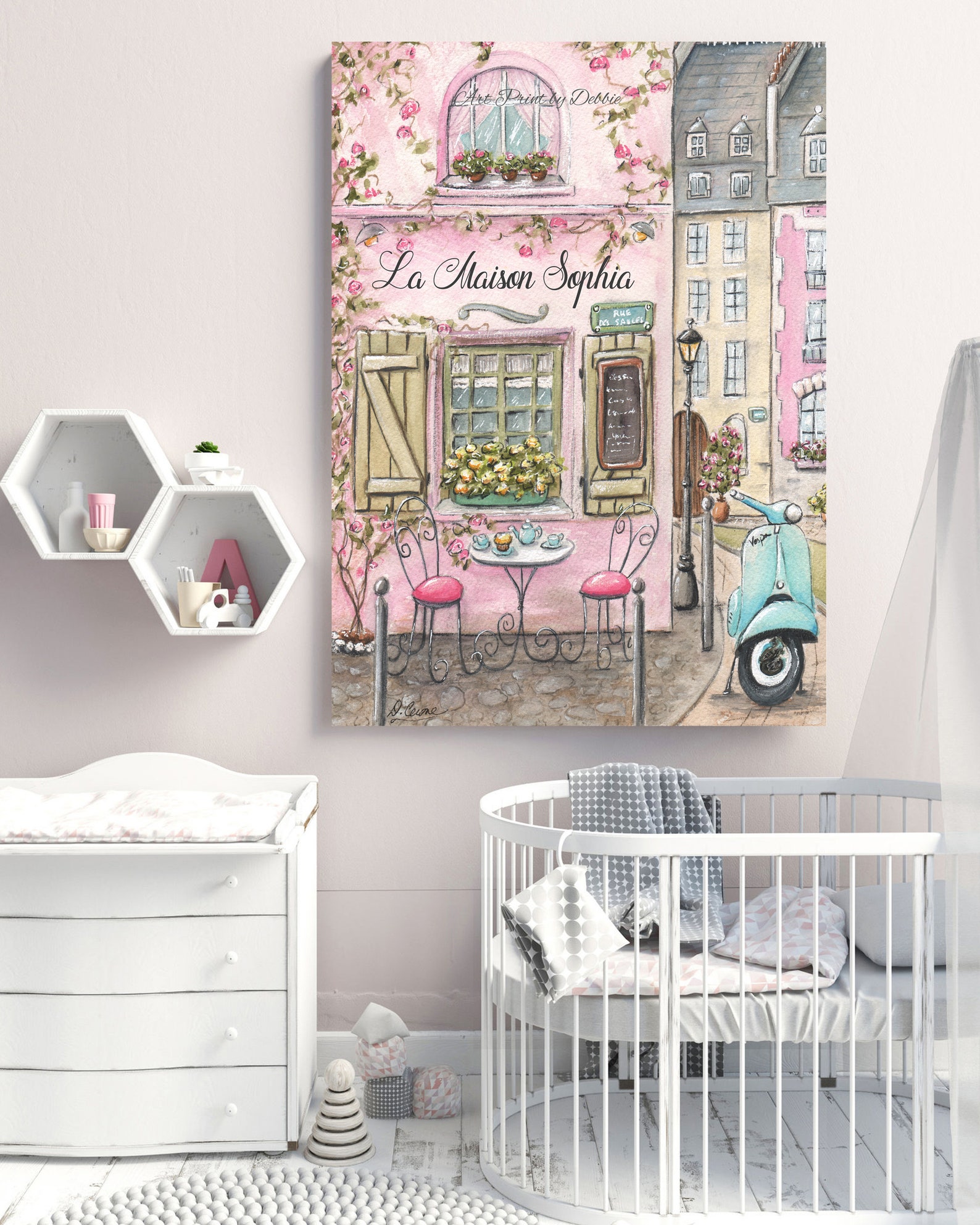 Cute Pink Paris Bedroom Decor For Toddler Girl Room Set Of 4 Etsy