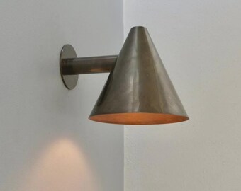 Minimalistic Sconce Wall Light Fixture Italian Brass Mid Century Modern Wall Lamp