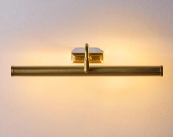 Raw Brass Picture Light Wall Mount – Gallery Lighting Fixture – Vintage Style Wall Sconce Decor