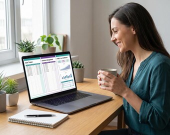 Buchhaltungs-Arbeitsblatt für kleine Unternehmen | Google Sheets & Excel | Gewinn-Verlust-Dashboard | Einnahmen-Ausgaben-Tracker | Sofort Download