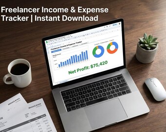 Freelancer Income & Tax Tracker | Excel Google Sheets | Vierteljähriger Steuerschätzer | Tabelle zur Selbständigkeit