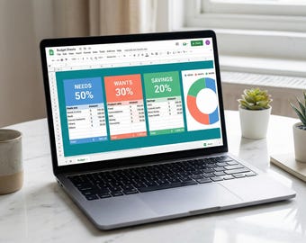 50/30/20 Haushaltstabelle Google Sheets und Excel | Regelbasierte monatliche Budget Vorlage | Personal Buchhaltung | Sofort Download
