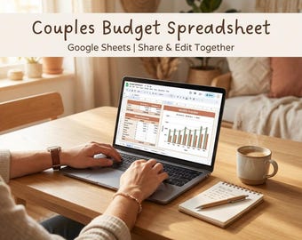 Paare Haushalt | Excel & Google Sheets | Gemeinsamer Haushaltsplaner | Partner Income Tracker | Gemeinsame Sparziele