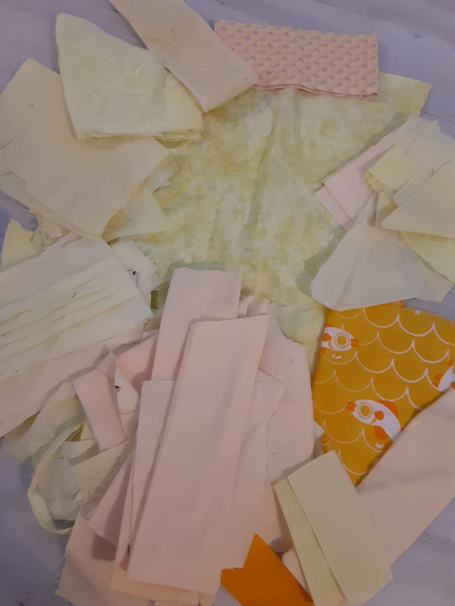 Yellow Remnant Bundle Cotton Fabric Assorted pieces Quilting Etsy