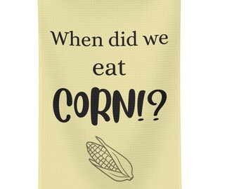 Divertida toalla de microfibra con estampado de maíz, ideal para amantes de las verduras, toallas de cocina con humor rústico, regalos de inauguración para mujeres y toallas con humor sobre el tema.