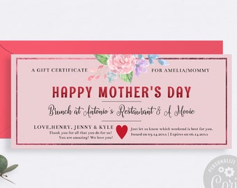 Canadian Fine Jewelry E-Gift Card Flesch Etsy Shop Gift Certificate Personalized Mother's day Gift. Editable Digital Online Gift Voucher