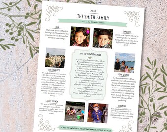 family newsletter etsy family newsletter