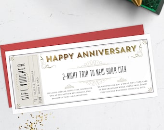 Editable Milestone Anniversary Gift Certificate Template (CORJL)