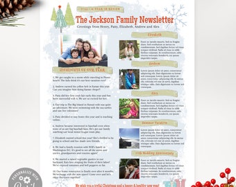 Family Christmas Letter Template: Whimsical Year In Review in (CORJL, US Letter)