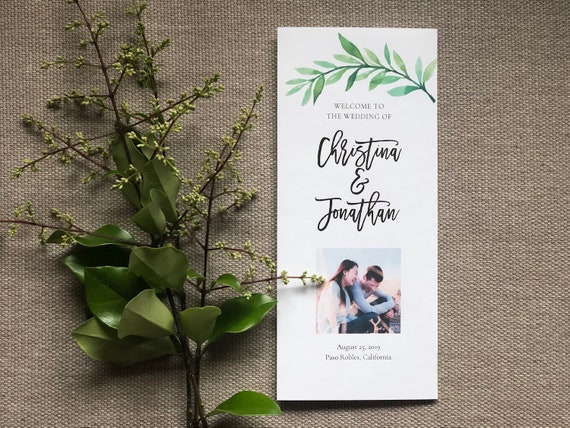 Printable Wedding Program Template In Pdf Any Event Program Etsy