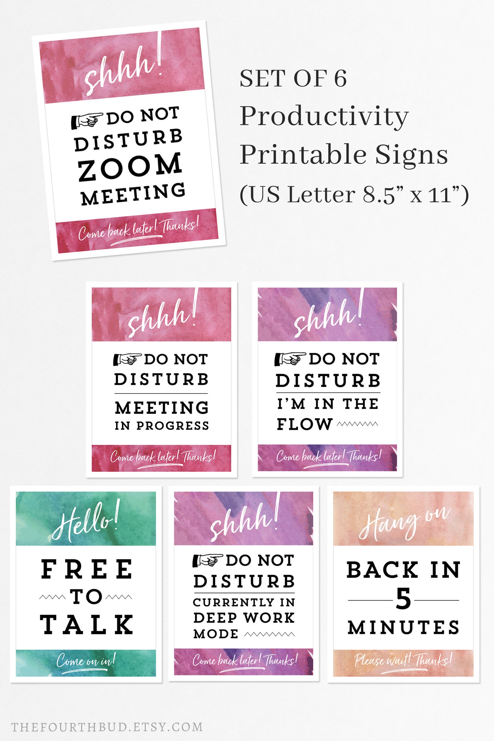 Do Not Disturb Door Sign Printable / Digital Download Work at Home Sign Do Not Disturb Door Sign Printable / Digital Download Work at Home Sign