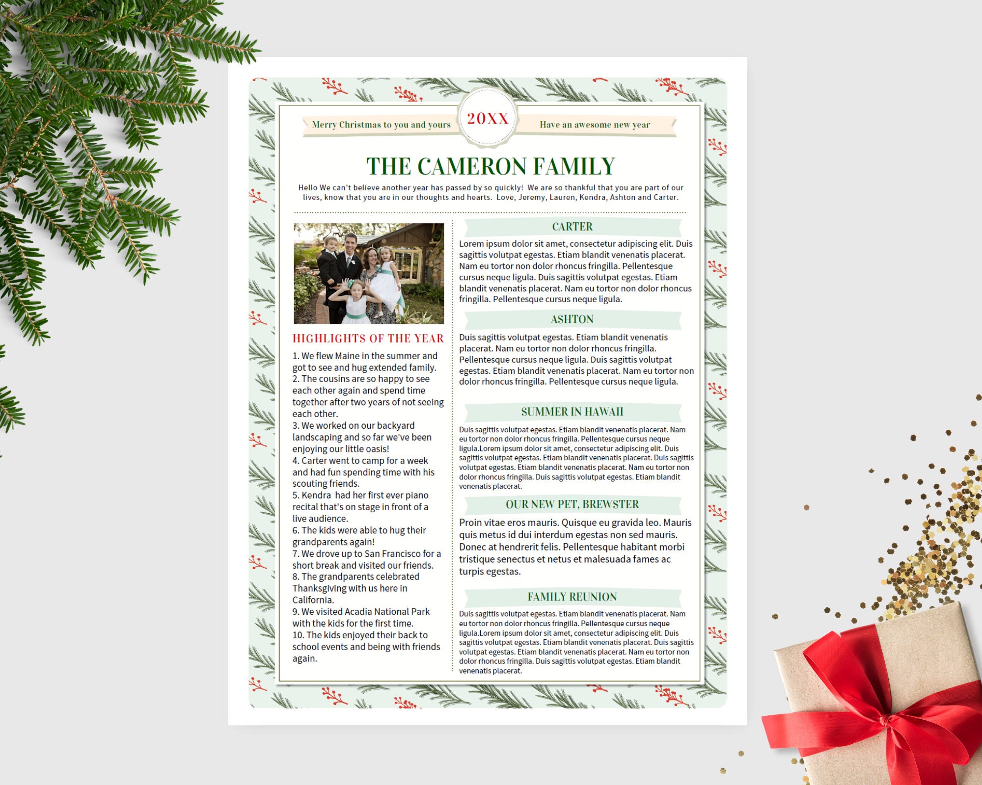 How To Write A Christmas Family Newsletter