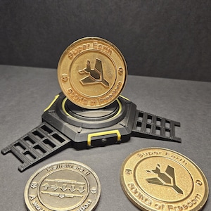 Divers of Hell 2 geïnspireerde messing herdenkingsmunt [Helltoken] 500KG Eagle lasergegraveerd