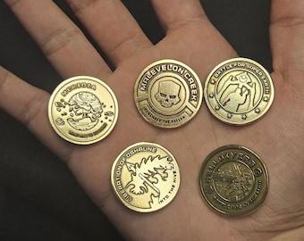 Kleine 30-mm-Gedenkmünzen aus Messing, inspiriert von „Divers of Hell 2“ zur Erinnerung an die größte Schlacht