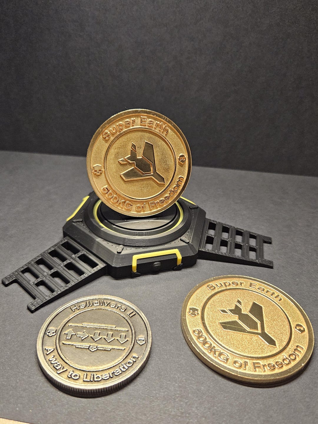 Helldivers 2 Brass Commemorative Challenge Coin [helltoken] 500KG Eagle ...