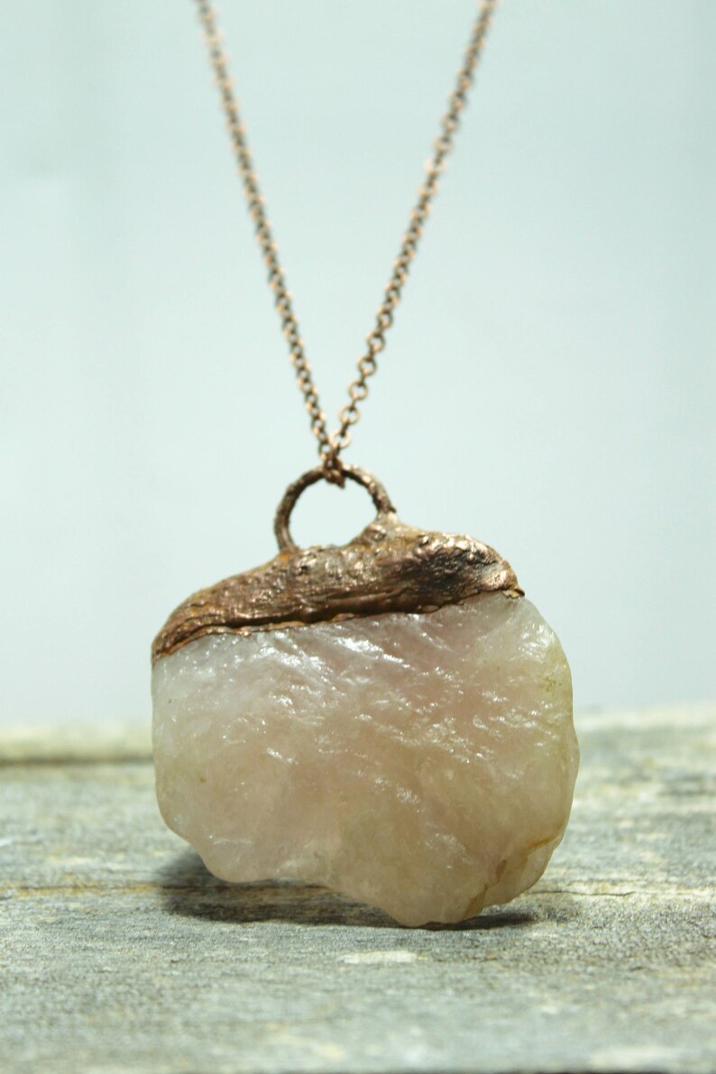 Healing Rose Quartz Pendant Size 53mmx60mmx12mm Large Rose Quartz Pendant Pendant Necklace