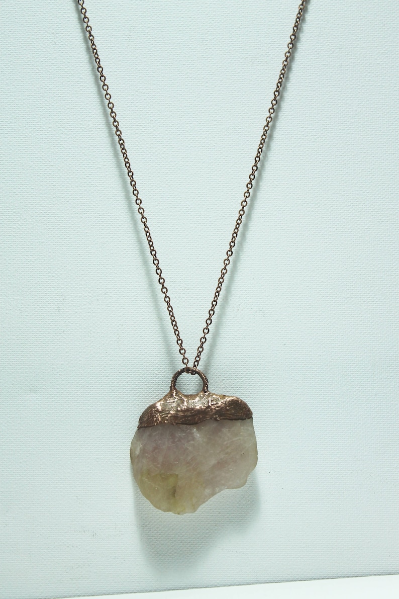 Healing Rose Quartz Pendant Size 53mmx60mmx12mm Large Rose Quartz Pendant Pendant Necklace