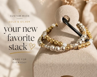 THE STACK COLLECTION: gold or silver bracelet stackers to elevate your collection