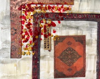 Love Letter - original encaustic collage painting
