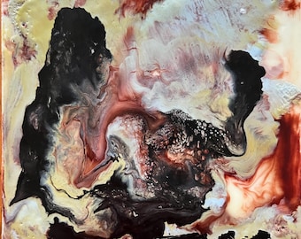 Original Genie - because we have to be a genie sometimes -  encaustic on wood