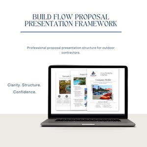 Plantilla de propuesta para contratista de exteriores / Plantilla editable de Canva para estimación y presentación de construcción